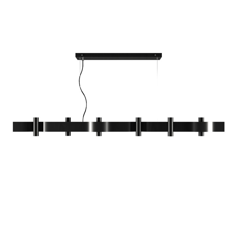 Luminaire suspendu Flow Accord, Cappuccino biologique, H 5,31 po x l 47,24 po x P 4,33 po, 12