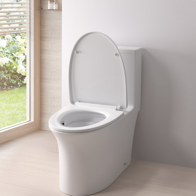 Toilette allongée une pièce à double chasse 1,6 GPF (siège inclus)