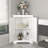 Floor Corner Cabinet With 2 Doors And Adjustable Shelves, Freestanding Narrow Cabinet Organizer, Corner Storage Cabinets For Bathroom, Kitchen, Living Room, Or Bedroom, White