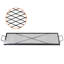 Foyer de cuisson rectangulaire en forme de foyer, acier robuste de 44 pouces, batterie de cuisine de camping portable, grande surface pour plusieurs aliments, barbecue résistant aux températures élevées, grille barbecue en acier, poignée facile à transporter,