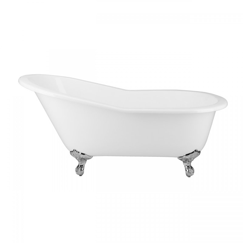 Baignoire de trempage sur pattes 67 po x 30 po Mila, Chrome