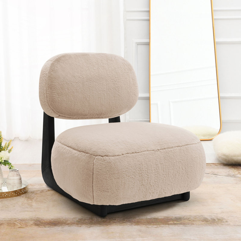 Fauteuil d'appoint rembourré sans accoudoirs