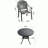 3-Piece Set Of Cast Aluminum Patio Furniture With  Cushions