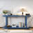 Minimalist Console Table With Oval Desktop And 2-tier Design-70788116