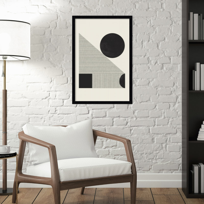 Composition Composition par le studio MIUUS, reproduction d'art encadrée, Cadre noir, L 17 po x H 25 po