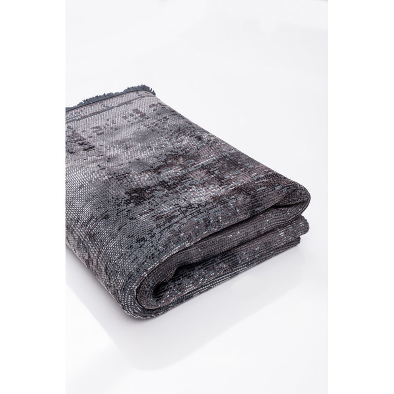Rapture Gray Abstract Luxury Area Rug, Rectangle 7'10" x 11'2"