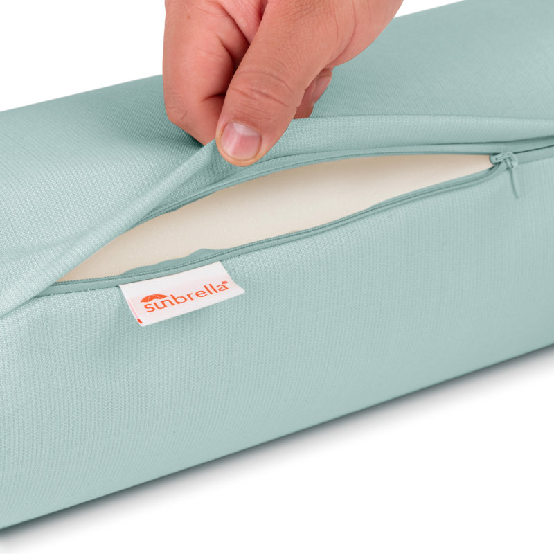Traversin à col avec fermeture à glissière Austin Horn Classics Sunbrella, Bleu brume