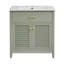 Ensemble de meuble-lavabo de 30 po avec lavabo en céramique, grand rangement - comprenant 1 séparateur escamotable et multifonctionnel
