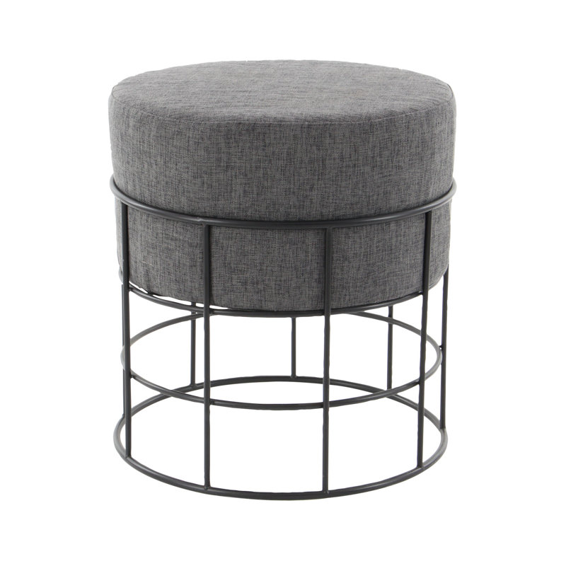 Repose-pieds avec coussin Deepmala, gris