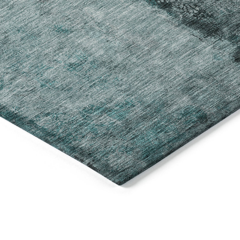 Alfonzo Washable Abstract Indoor / Outdoor Rug, Rectangle 10' x 14'