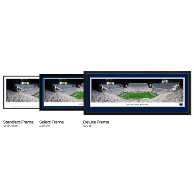 Penn State 2023 White Out Framed Panoramic Print on Paper