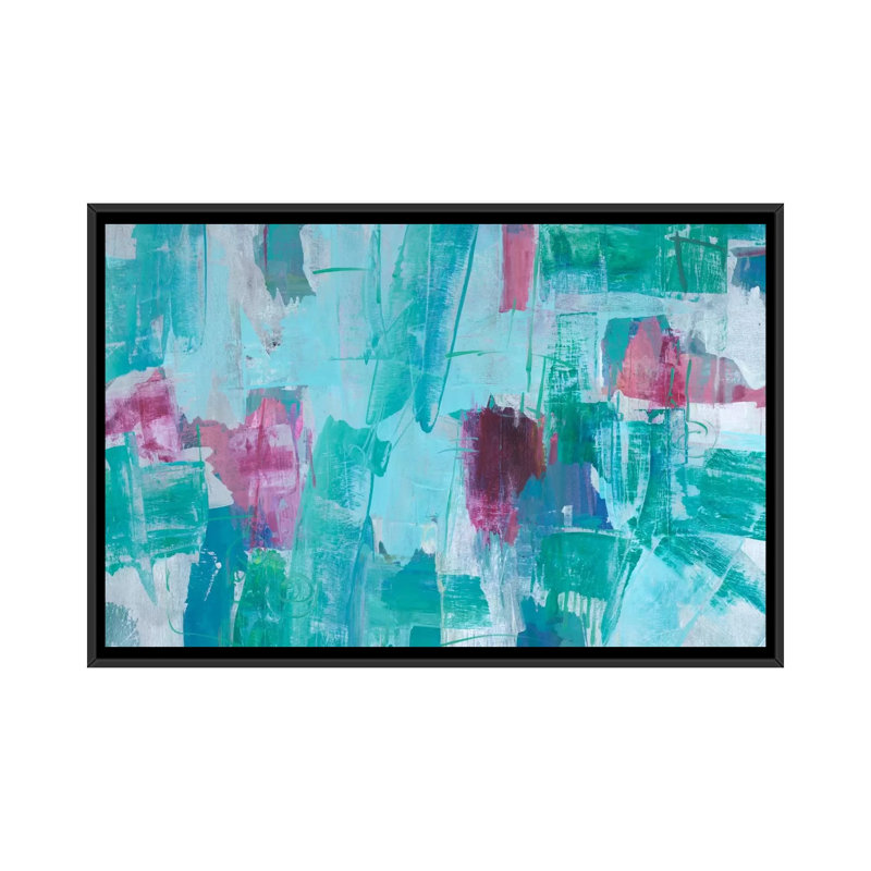 « notre danse ii », reproduction d’art sur toile, H 18 po x l 26 po x P 1,5 po, Toile avec cadre noir, Pas de tapis