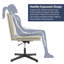 Chaise de travail en simili cuir Khadiza l 25,2 po-87890535