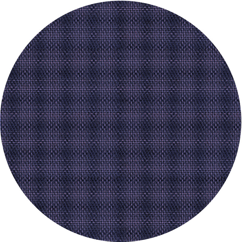 Performance Wool Plaid Indoor Rug, Round 3'