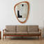 Miroir décoratif en bois massif 24 po x 36 po brun jaunâtre, pour chambre à coucher, salle de bain, salon, vestibule