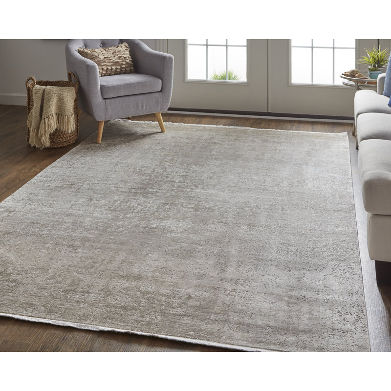 Performance Viscose Abstract Indoor Rug, Rectangle 7'9" x 11'
