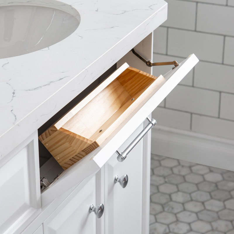 Palace 72'' W Double Vanity, Pure White, Polished Chrome