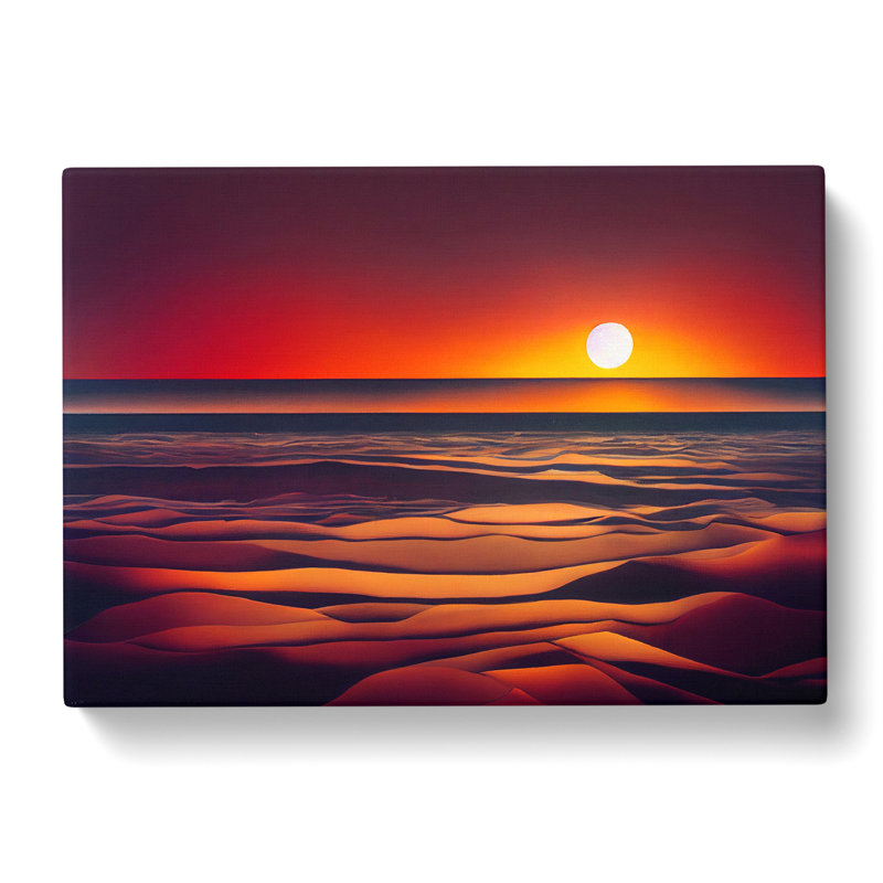 Great Ocean Sunset - Wrapped Canvas, 35cm H x 50cm W x 3cm D