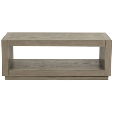 Kirston 48 In. Natural Rectangle Wood Coffee Table With Open Shelf