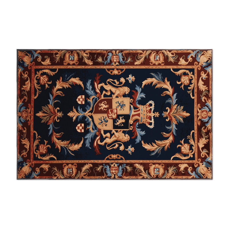 Tapis mauve d'intérieur et d'extérieur French French, Rectangulaire 8 pi x 10 pi