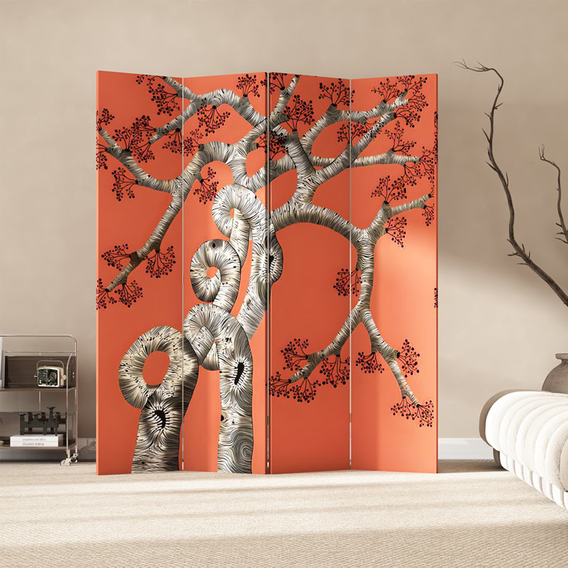 Folding Room Divider, 70.87" H x 62.99" W x 1.57" D