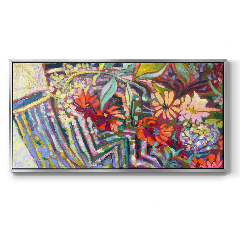 Impression sur toile encadrée, Argent argent, H 21 po x l 41 po