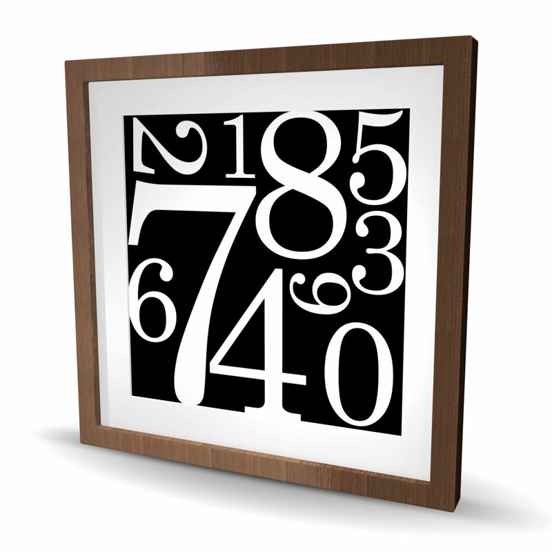 Zero to Nine - Black Shapes, reproduction encadrée avec passe-partout | Décoration intérieure