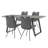 Alonia Modern 5 Piece Rectangular Dining Set with Concrete Laminate Table Top and Faux Leather Chairs-177118724