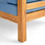 2 fauteuils club en bois de style Mid-Century moderne - pacane + fauteuil bleu