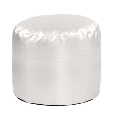 Faux Leather Pouf