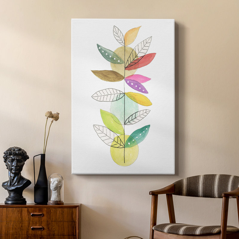 Lune montante, feuilles I - galerie Cavas sur mesure, H 48 po x l 32 po