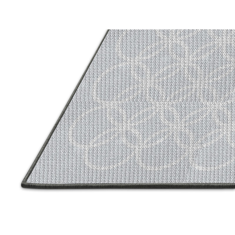 Tapis gris à motif géométrique Kight, Rectangle 5 pi x 7 pi