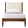 Beiler Solid Wood Upholstered Headboard Boucle Bed Frame