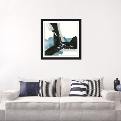 «Black and Teal III», impression sur toile