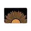 Tapis de sol Art Deco Gold Sunburst pour porche d'entrée, 24 x 36 po, or noir