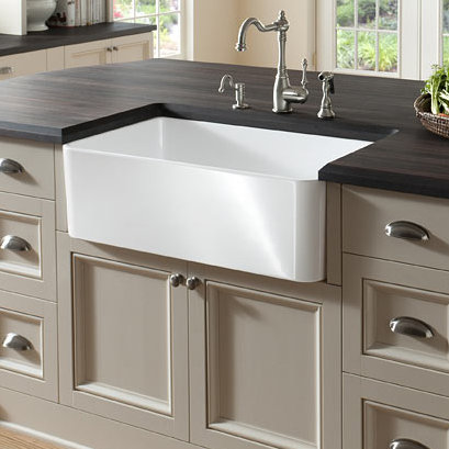 Lester 23.5'' L Single Bowl Fireclay Kitchen Sink