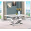 Khiri Marble Top Pedestal Dining Set-1394551221-1394551220-1394199029