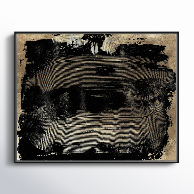 Peinture sphérique Cavide, Toile avec cadre noir, H 23,5 po x l 29,5 po