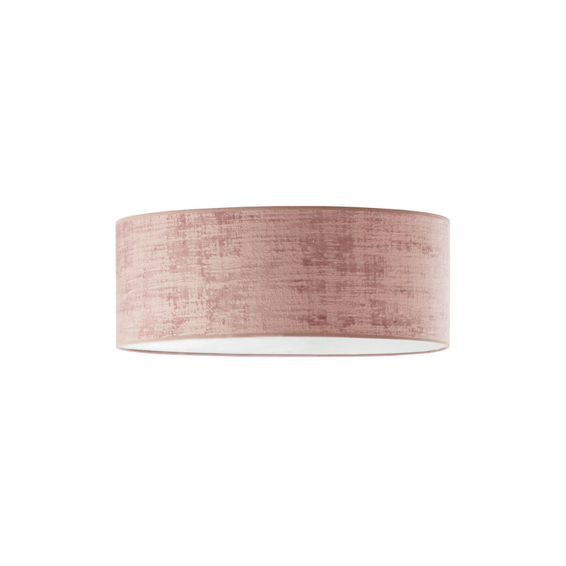 Aizah Fabric Flush Mount, White, Pink