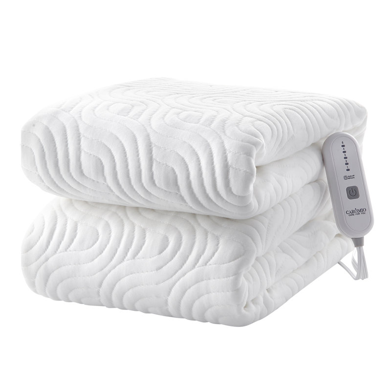 Surmatelas chauffant, surmatelas électrique à couche d'air, 5 réglages de chaleur, minuterie d'arrêt automatique, poche profonde de 18 pouces, chauffe-lit