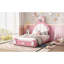 Lit plateforme tapissier simple avec tête de lit en forme de lapin-769945494