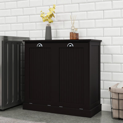 Armoire de trieur de linge inclinable à deux compartiments
