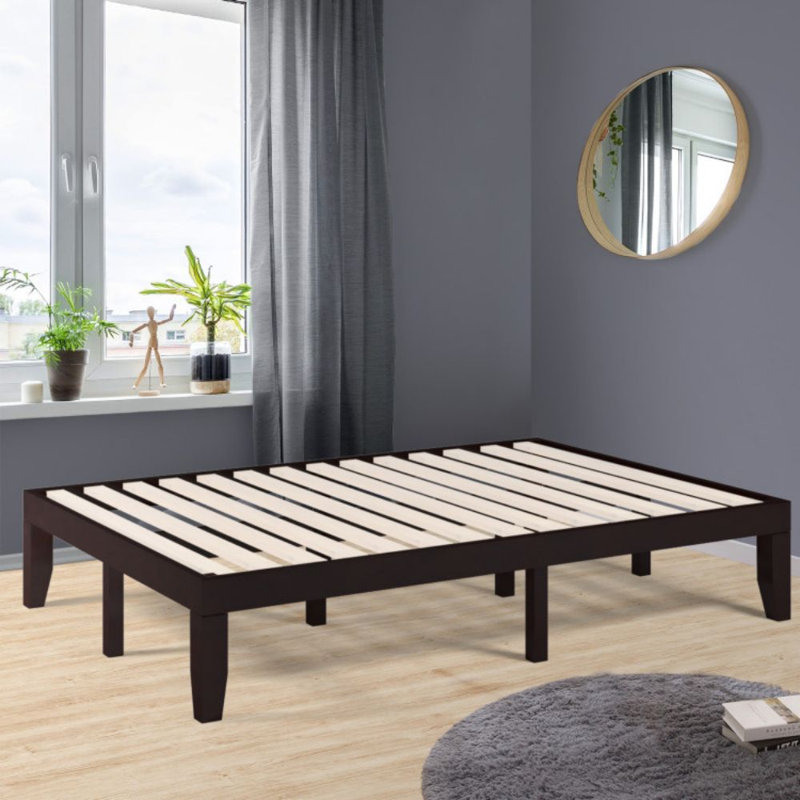 Lit plateforme 14 po Idom, Double, Brun