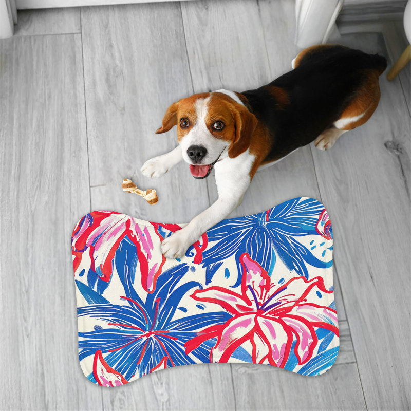 Tapis d'alimentation Ruby and Azure Blossoms - 1 pièce, Moyen (18 po)
