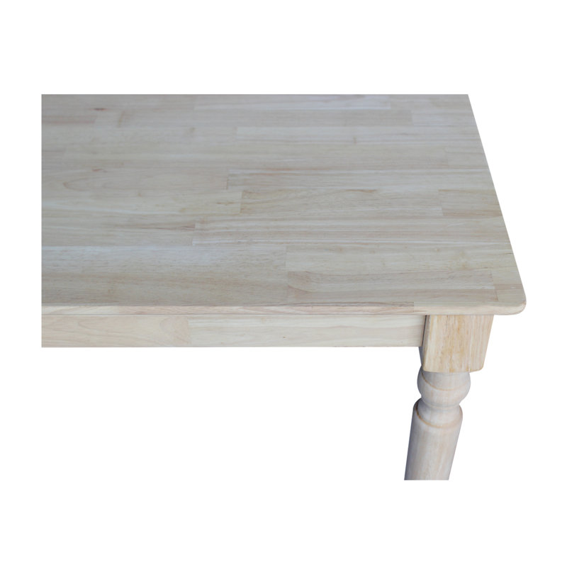 Turned Solid Wood Top Dining Table