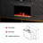 23" Recessed Electric Fireplace with Remote & Keypad Control