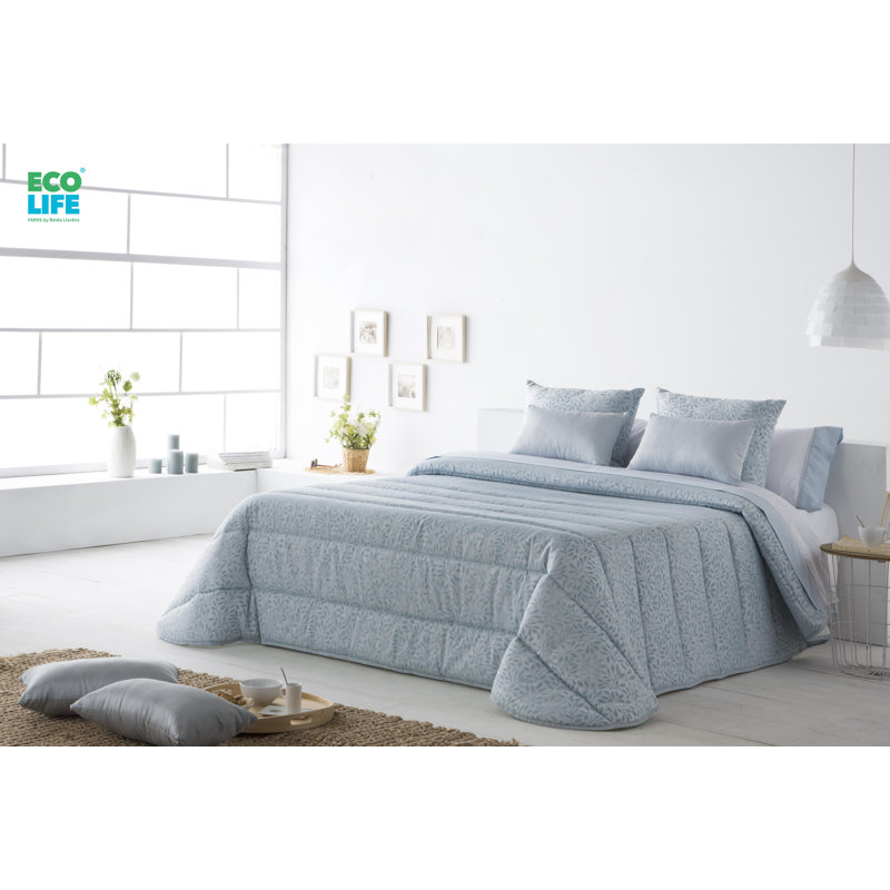 Rossmoor Cotton Blend Quilt, 235cm W x 240cm L, Turquoise