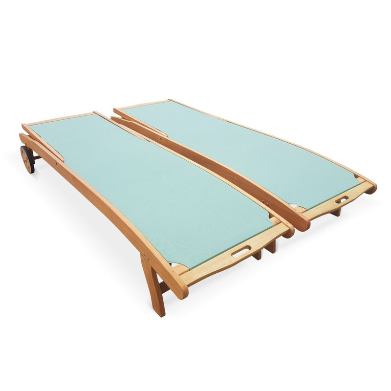 Alekos 196cm Long Reclining Double Chaise, Green