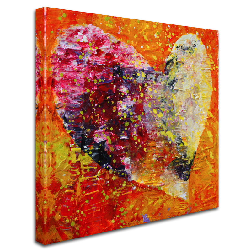 « cardiaque », reproduction sur toile tendue, H 14 po x l 14 po x P 2 po