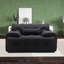 Fauteuil d'appoint surdimensionné et capitonné Kapedes-1228824073